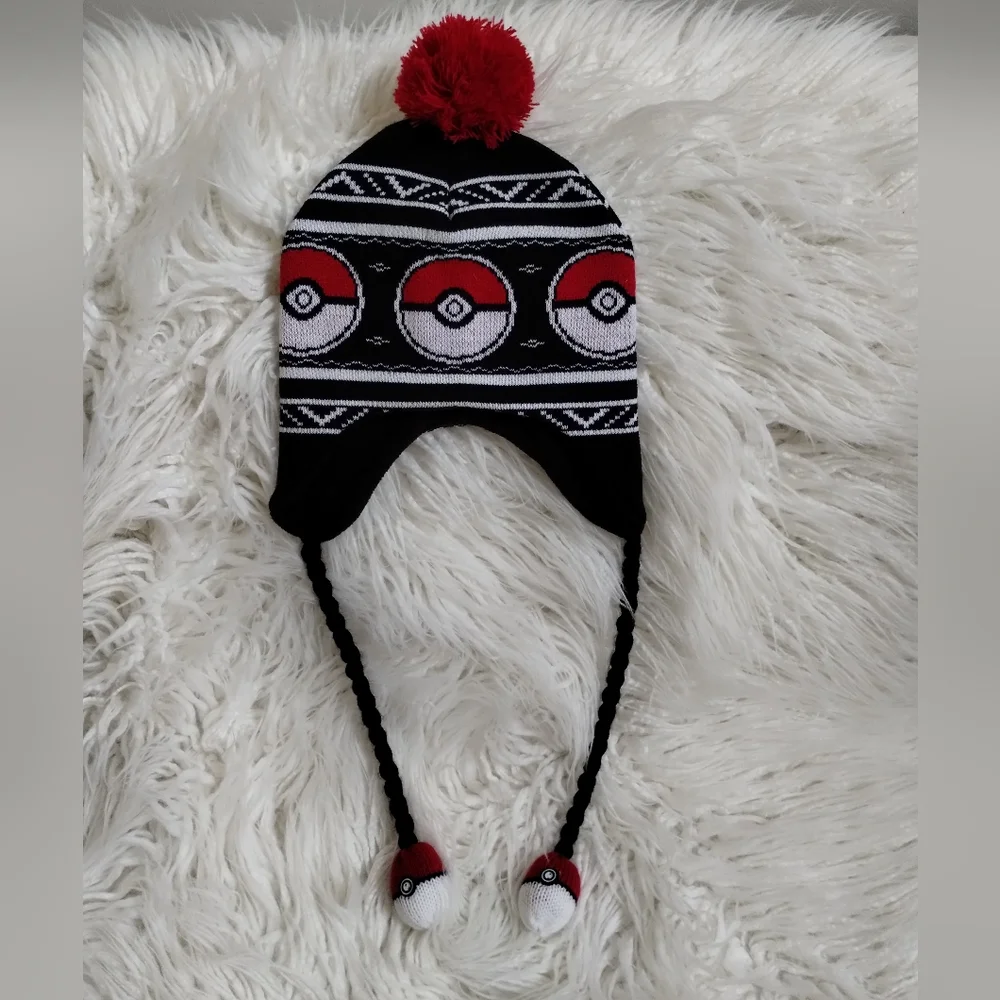 Pokemon Hat Pokeball Knit Bean Nintendo Unisex